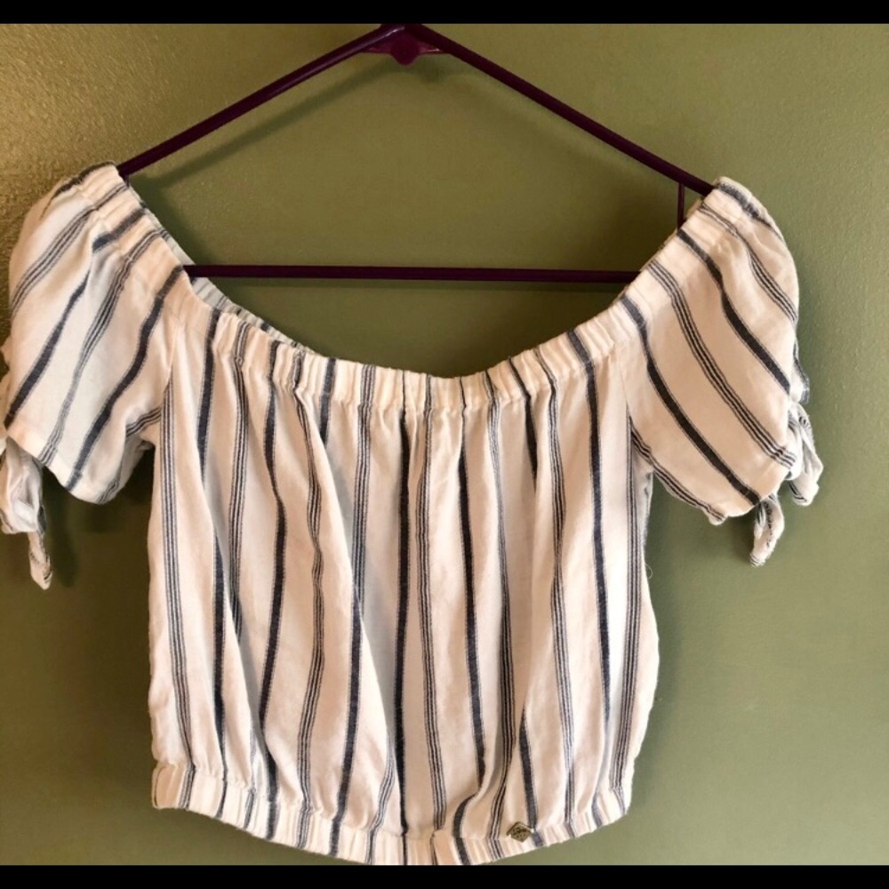 SuperDry Cute Cropped Top Blue/White XS